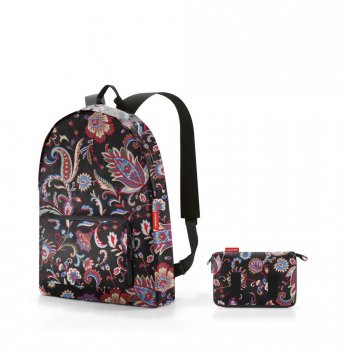 Dmsk skldac batoh mini maxi rucksack paisley black AP7064, Reisenthel