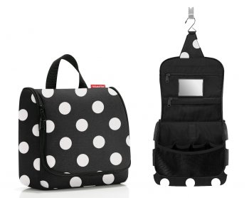 Dmsk cestovn kosmetick tatika Toiletbag dots white WH7073, Reisenthel