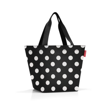 Velk nkupn kabelka se zipem Shopper M dots white ZS7073, Reisenthel